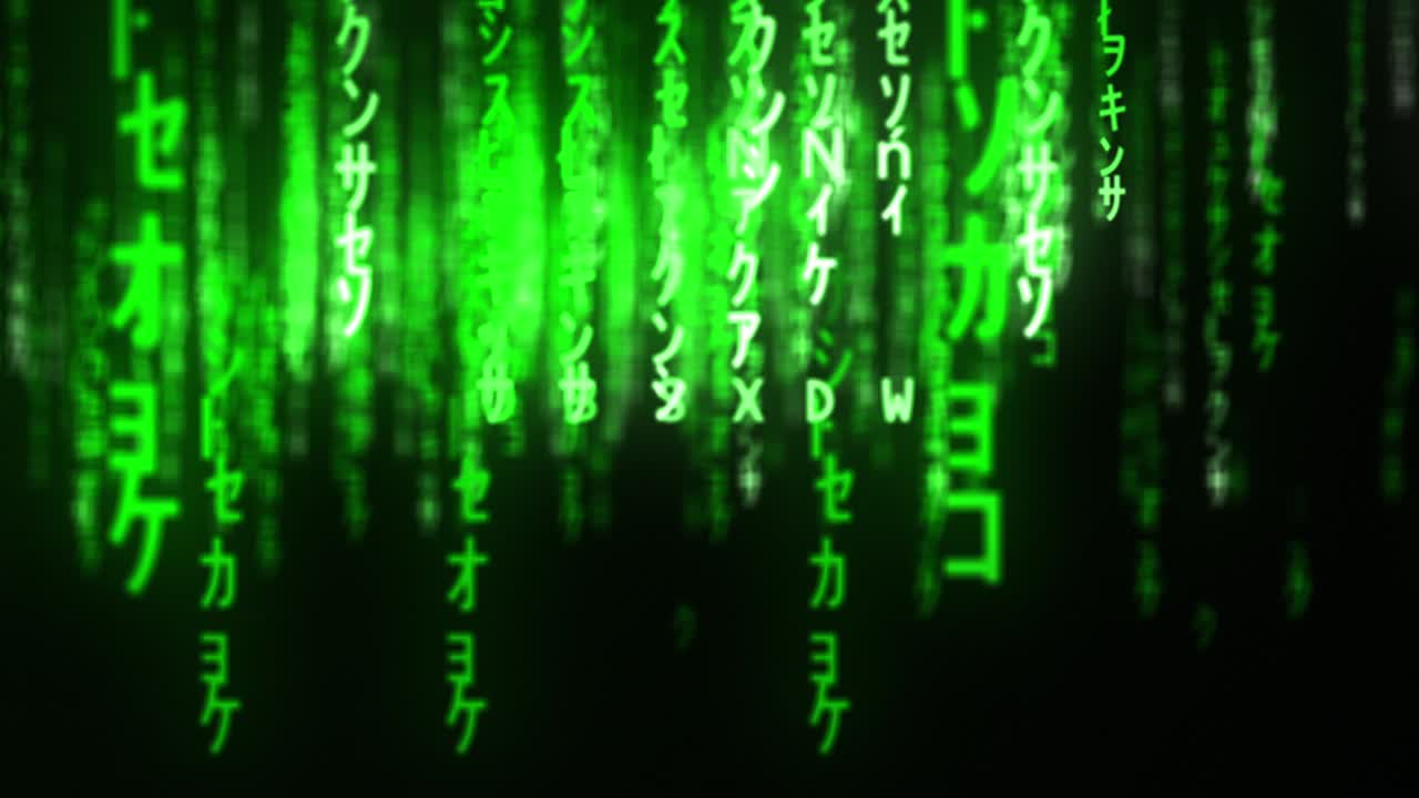 Matrix - Coding Binary Code Zoom Particle Playground