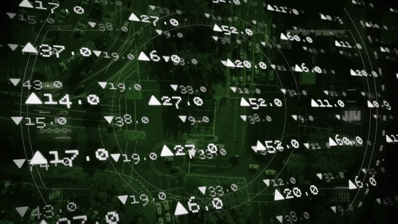 Animation of data processing and scanning on screen