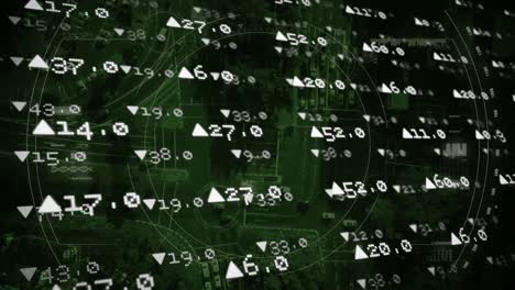 animation of data processing and scanning on screen