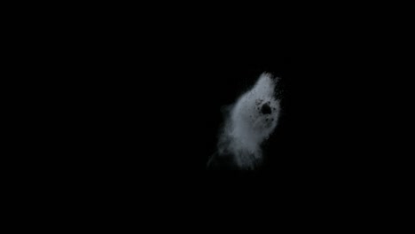 isolated high speed smoke wisp plate shot on black background