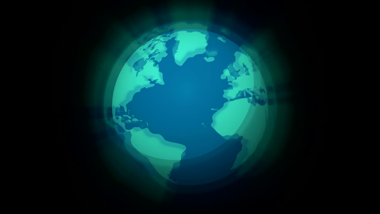 tierra giratoria. animación del planeta tierra. animación con luma matte opcional. alpha luma matt incluido. video en 4k
