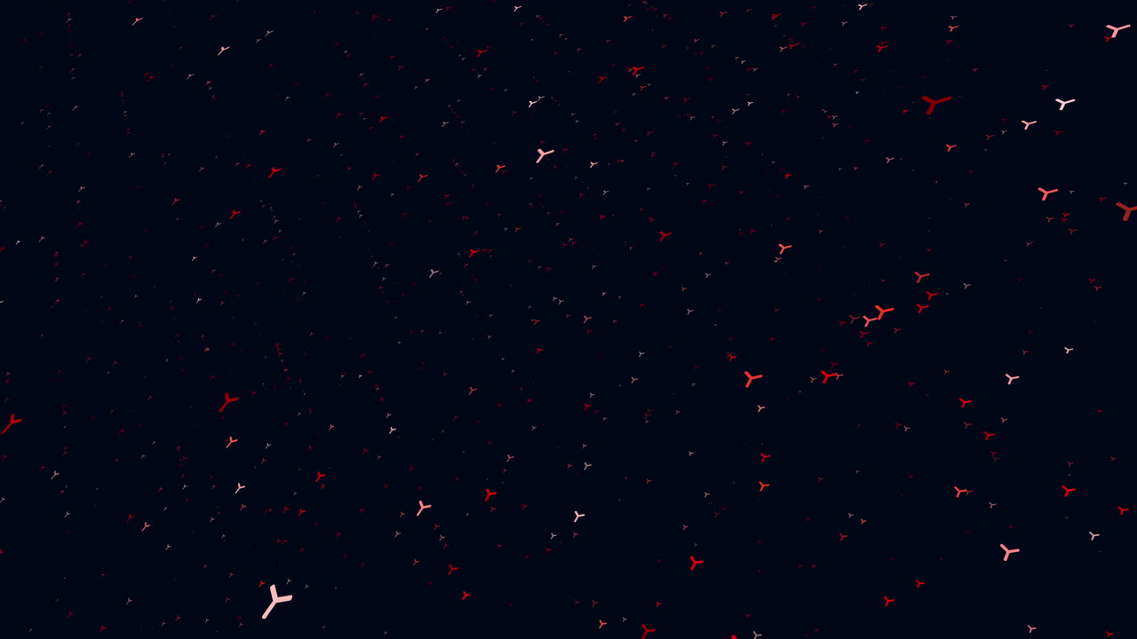 Abstract black background with scattered red dots that seem to be floating creates a mysterious and ambiguous visual, open to interpretation