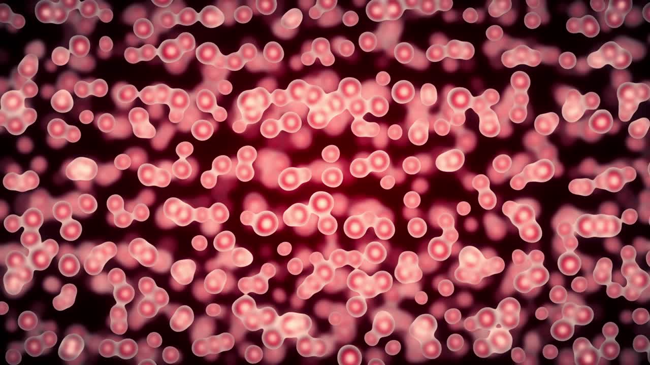 vista microscópica abstracta de grupos de bacterias