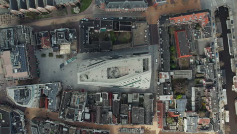 Top-View-Of-Forum-Groningen-Rooftop-In-The-Centre-Of-Groningen,-The-Netherlands