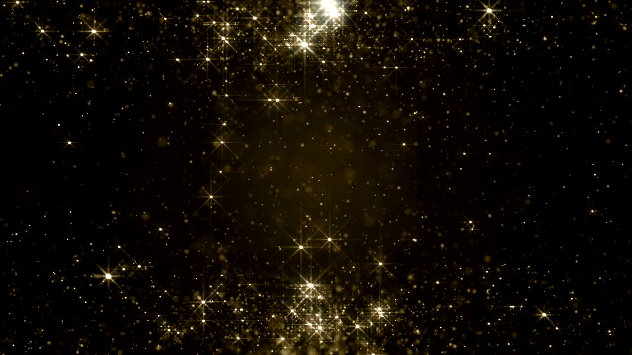 partículas de oro brillo bokeh premio polvo abstracto bucle de fondo