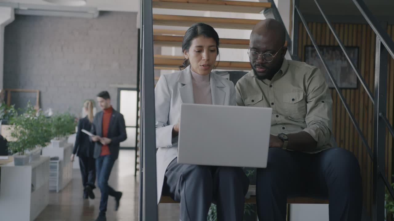 Business Collaboration on Stairs