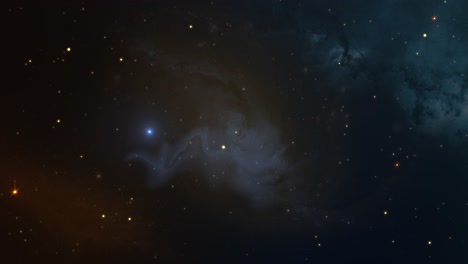 wszechświat z gwiazdami i mgławicami podróżuje przez kosmiczną galaktykę 4k 60 fps