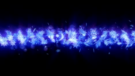 el símbolo del invierno brillante con los copos de nieve de belleza. vórtice de la nieve de giro. patrón de invierno. la belleza bailando copos de neve. animación de bucle abstracto.