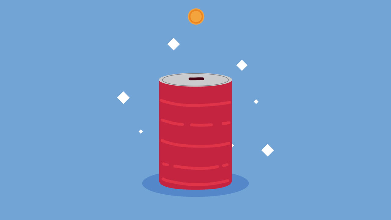 동전 저축 돈 금융 애니메이션