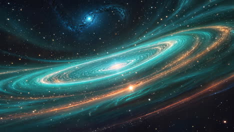 vibrant spiral galaxy in the cosmos