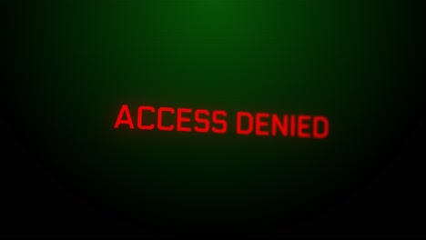 computer screen password showing access denied alert system security warning security message access