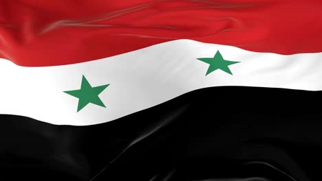 waving  looped flag as  background syria