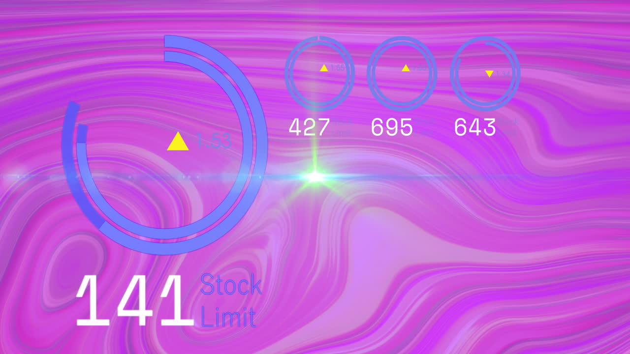 animación del procesamiento de datos sobre los números que cambian.