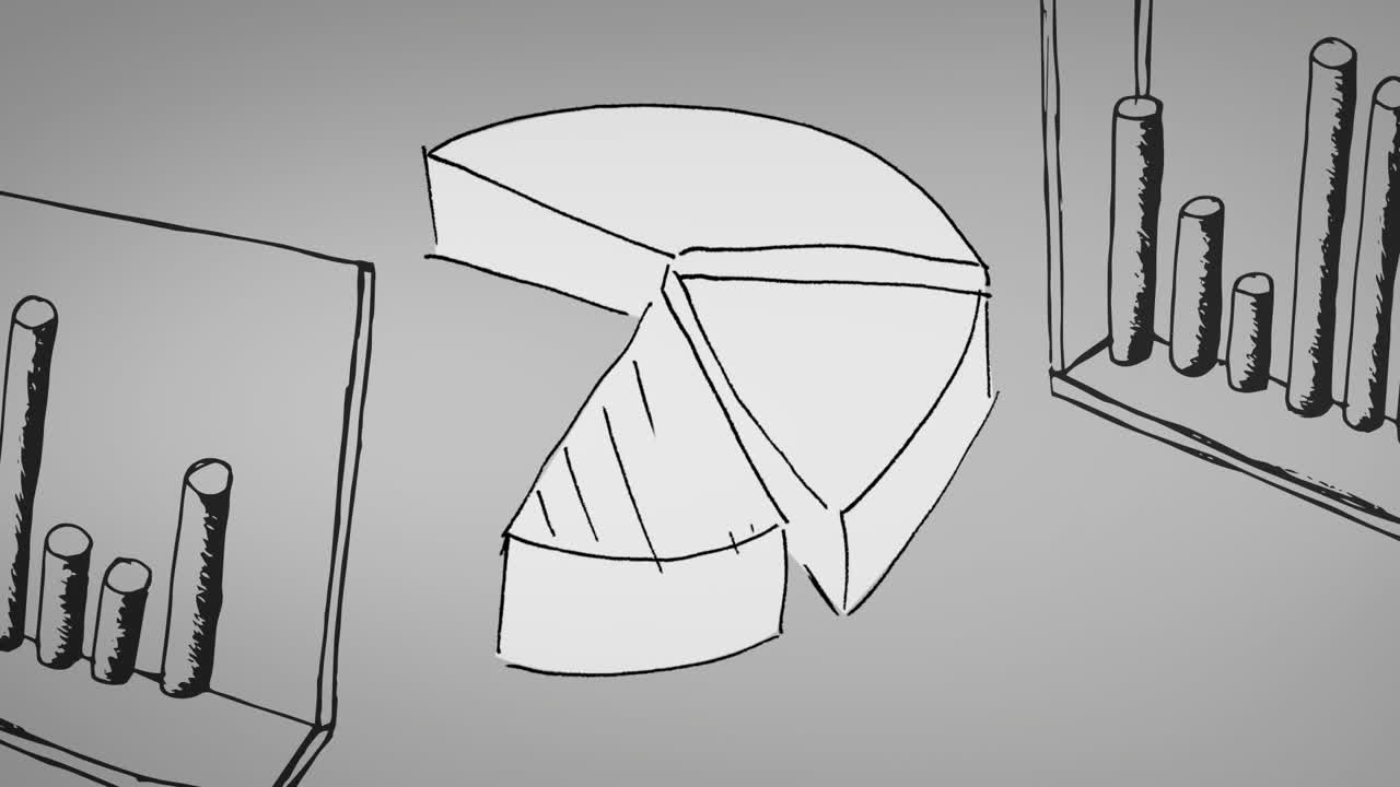 gráfico de pastel y ábaco