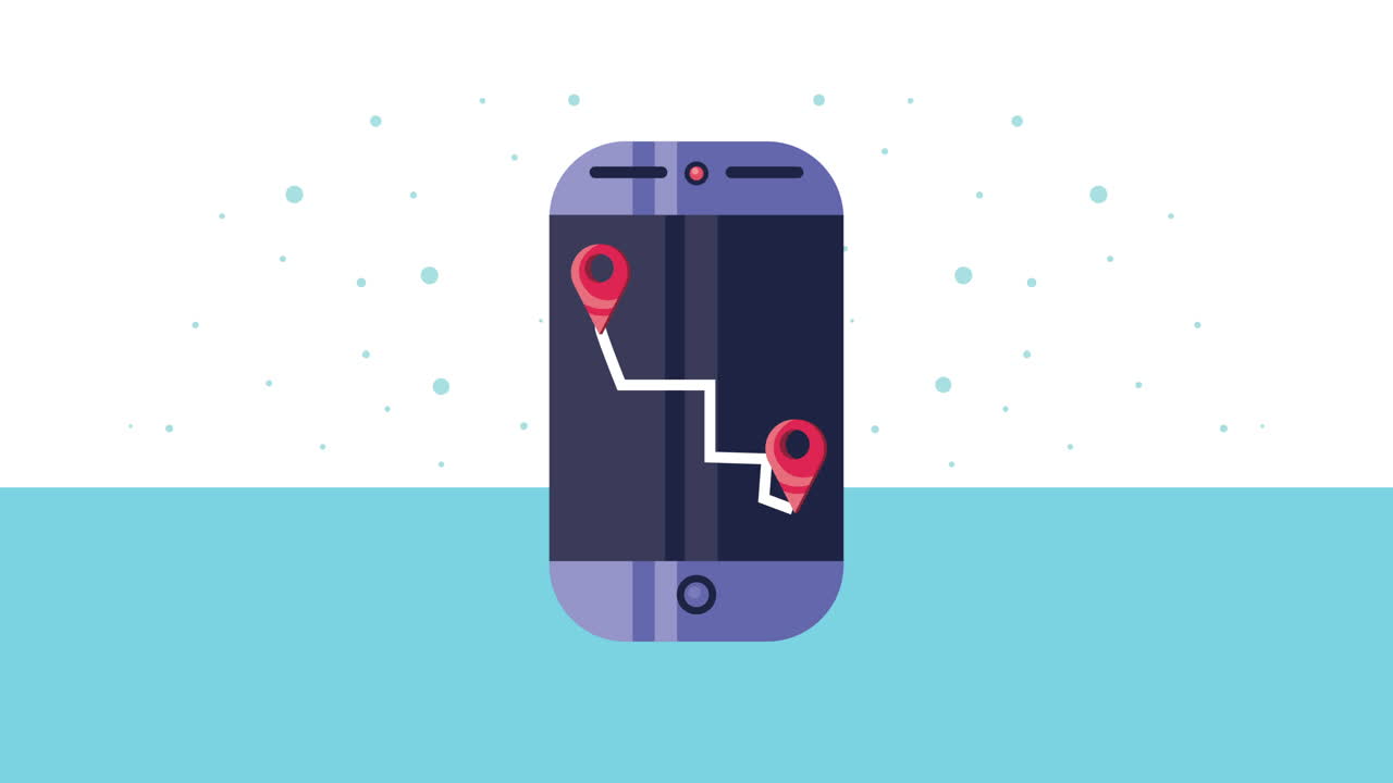 servicio de entrega de teléfonos inteligentes con animación de aplicaciones