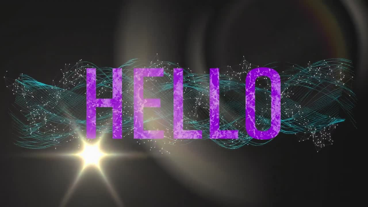 검은색 배경에 연결 네트워크를 통해 안하세요 텍스트의 애니메이션.