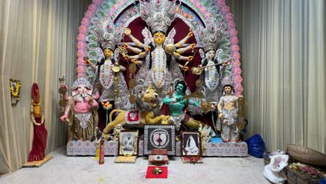 cute looking goddess maa durga in kolkata.