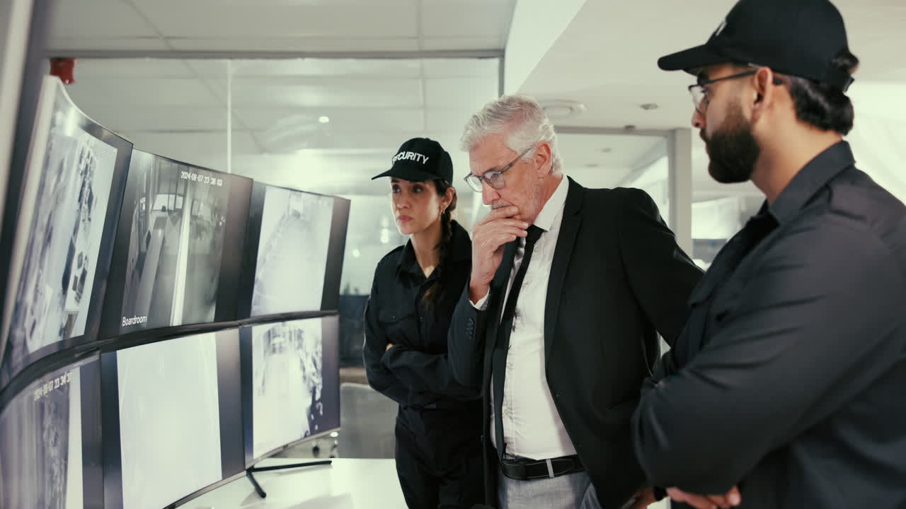 vigilancia de guardia de seguridad cámaras de seguridad