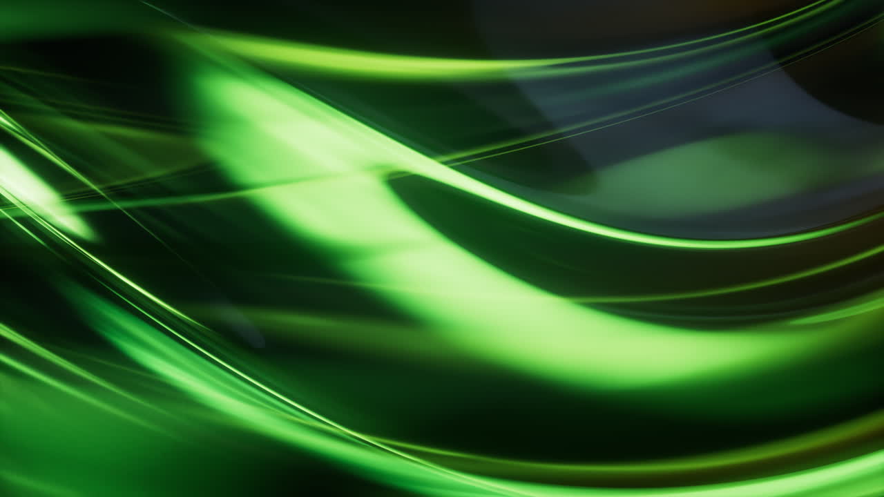 fondo de curvas de vidrio transparente oscuro, renderización en 3d.