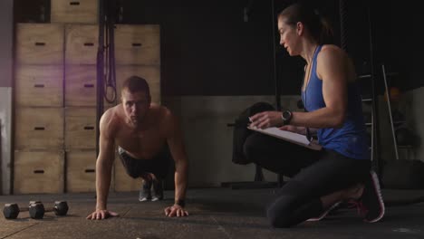 cross training at a gym