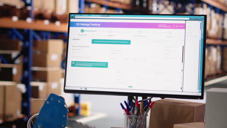 vertical video empty e-commerce warehouse depot used for shipping cargo products