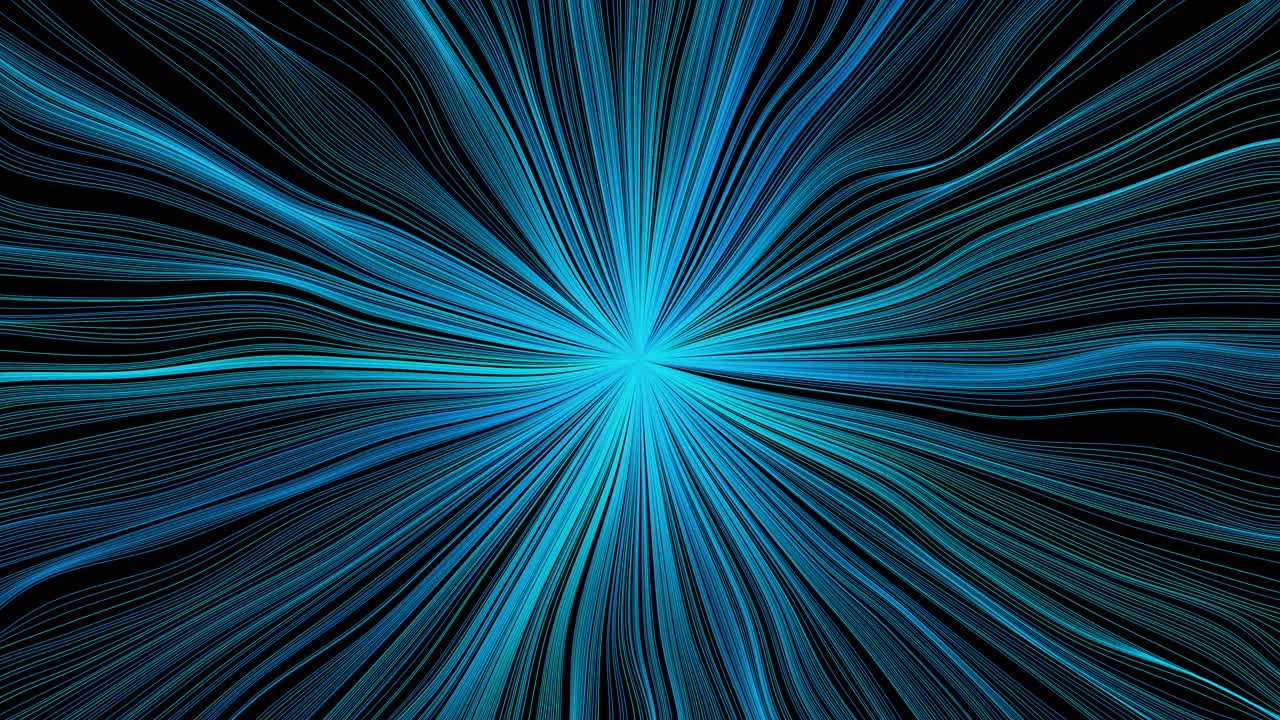 Wavy glowing blue color lines