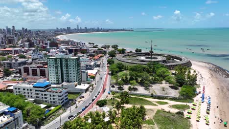 scenic beach at joao pessoa in paraiba brazil