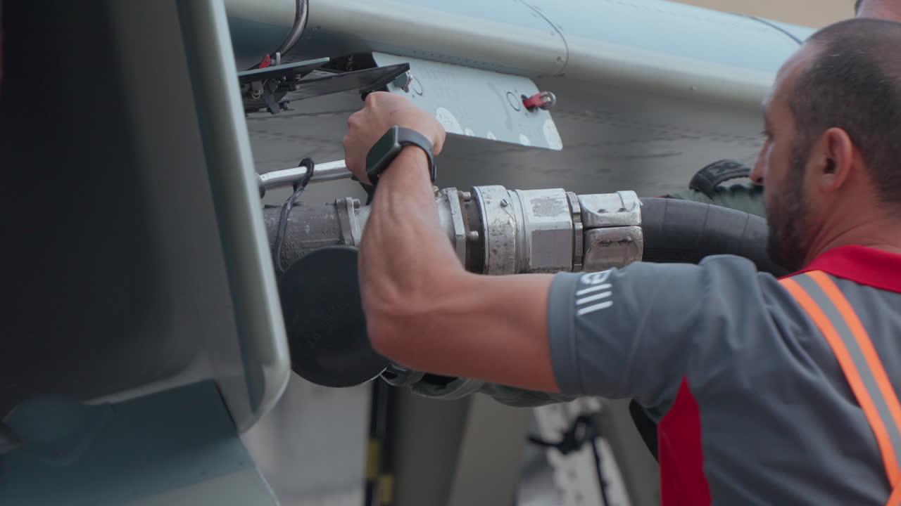 Servicing a Military Aircraft