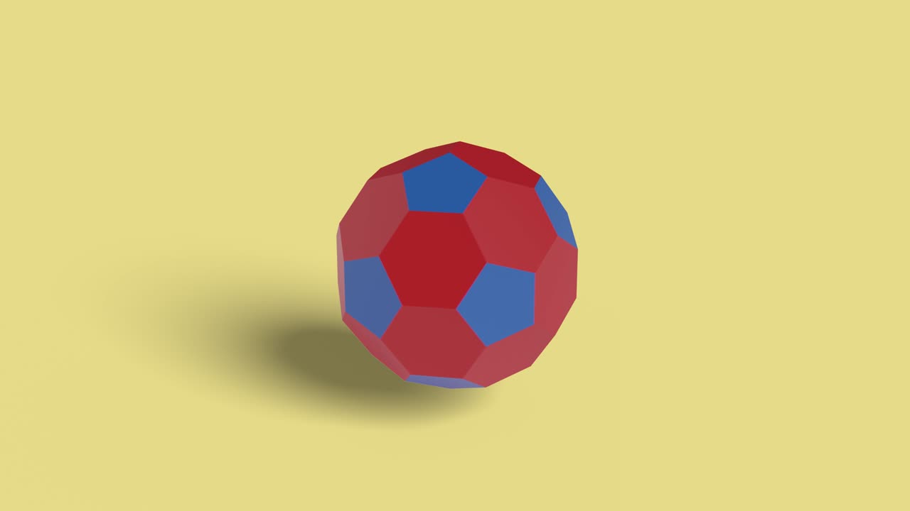アーキメデス・ソリッド (archimedean solid) はイコシド・デカエドロン (icosidodecahedron) と呼ばれており最終的にイコサエドロンに変換されルップされた3dアニメーションです