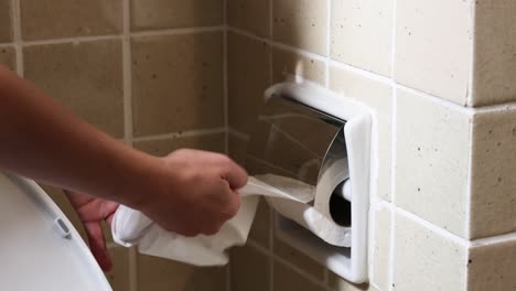 sequential use of a paper towel dispenser