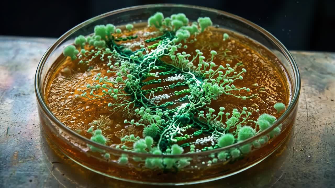 Petri Kabında DNA Çift Sarmalı Oluşturan Mikrobiyal Gelişim