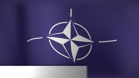 animación del globo y noticias de última hora sobre la bandera de la otan