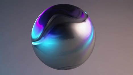 abstract metallic iridescent sphere