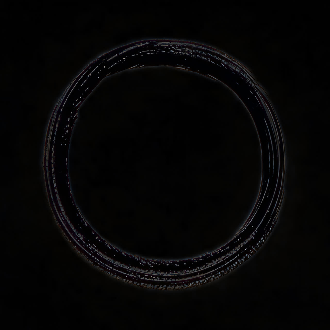 Minimalist Zen circle animation isolated asset, transparent 4K video, alpha channel, ProRes 4444