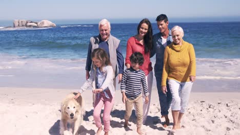 three generations family standing together