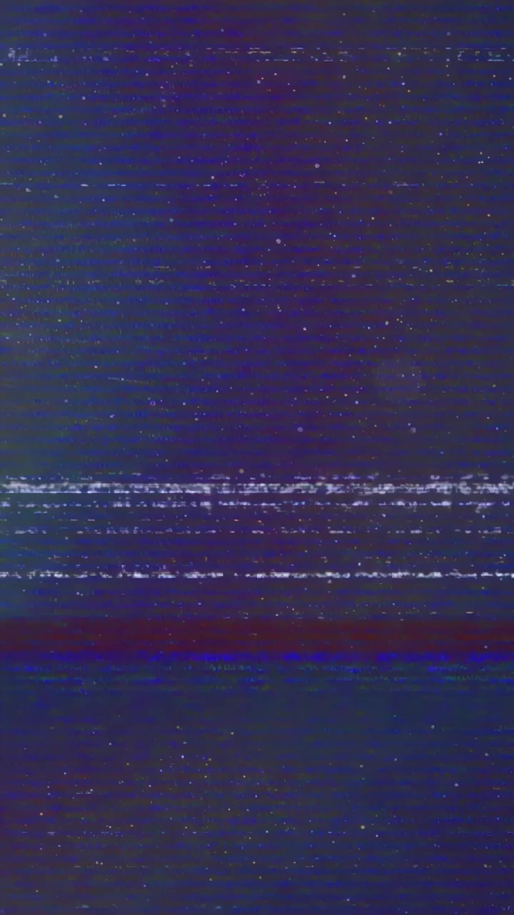 Vertical video: Animated starfield showing scan after static pop, pixels drifting, mimicking noise