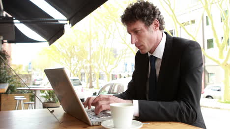 businessman using laptop