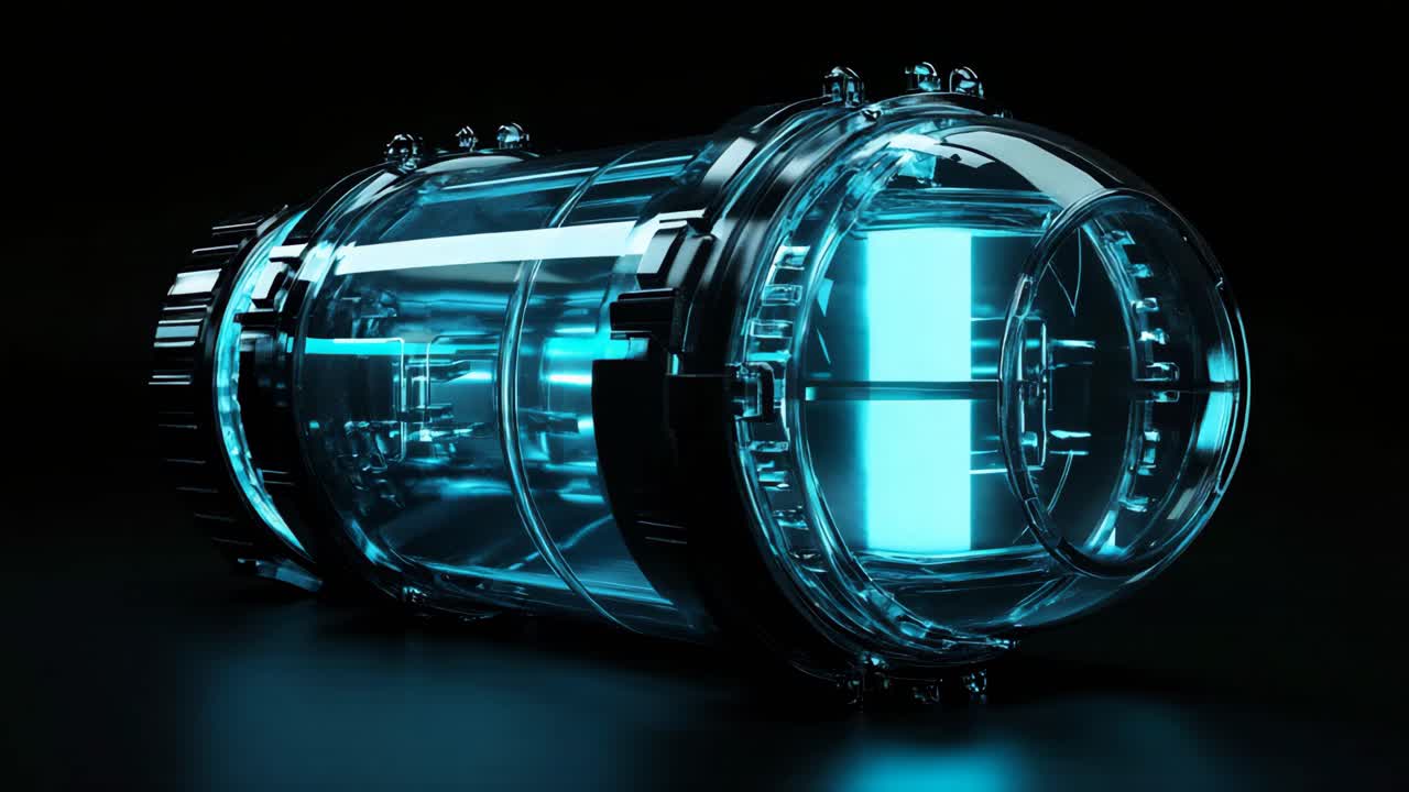 Futuristic Glowing Cylinder