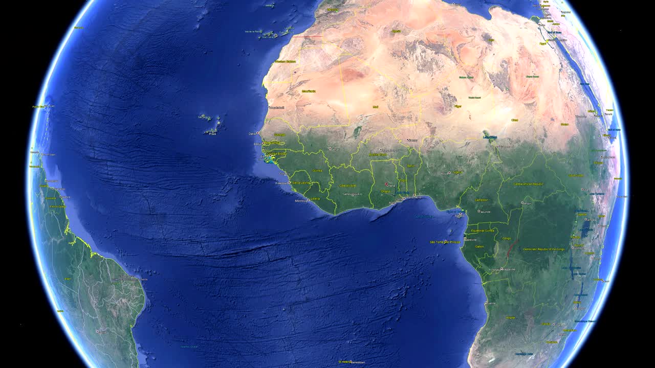 발과 함께 프랑스 3d 우주 지구 - 프랑스 외부로 확대