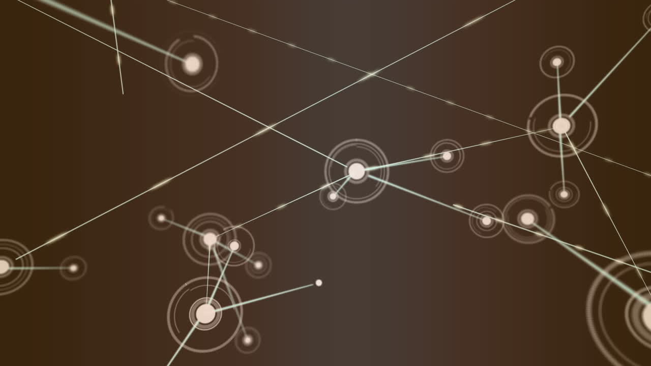 검은 바탕 위의 연결 네트워크의 애니메이션