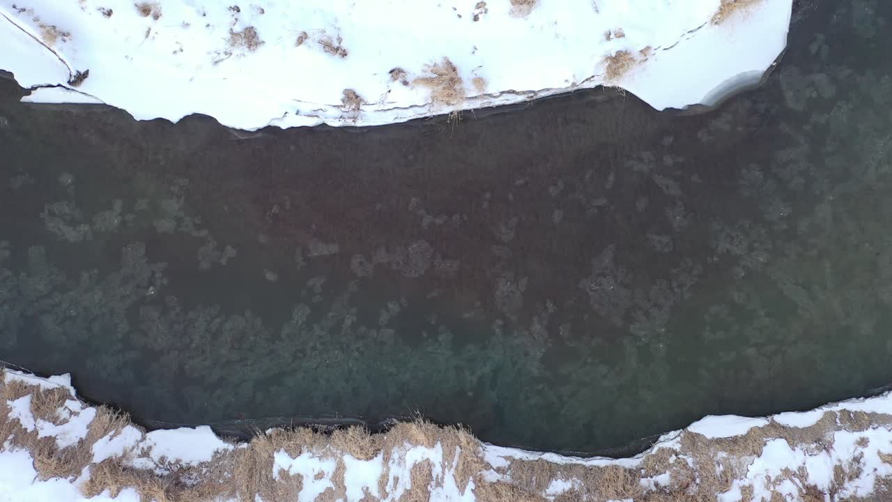 겨울 풍경 의 얼어붙은 강