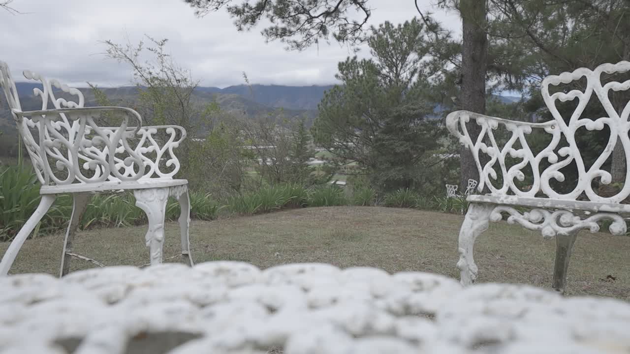 An inviting outdoor seating area, perfect for relaxation and enjoying scenic views