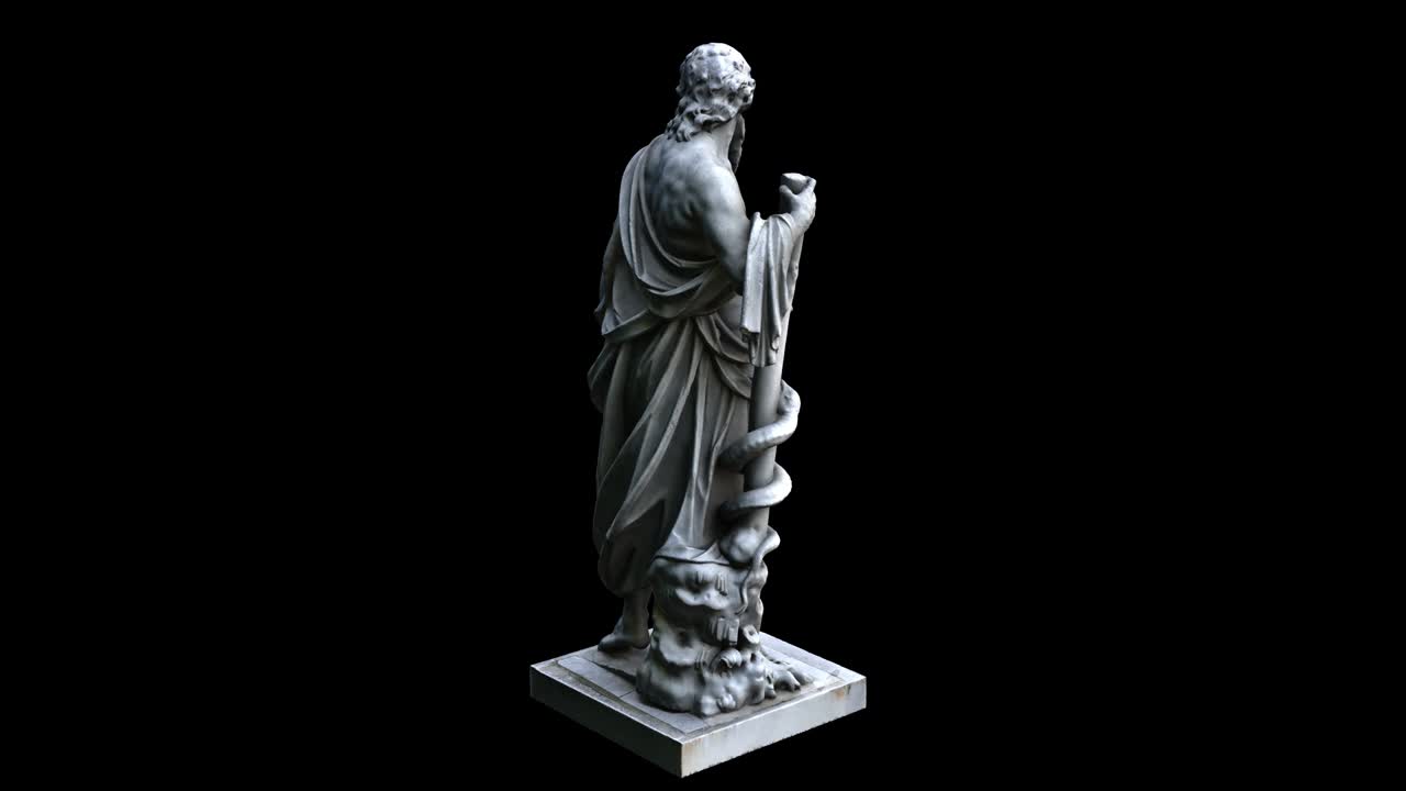 Asclepius statue rotation loop