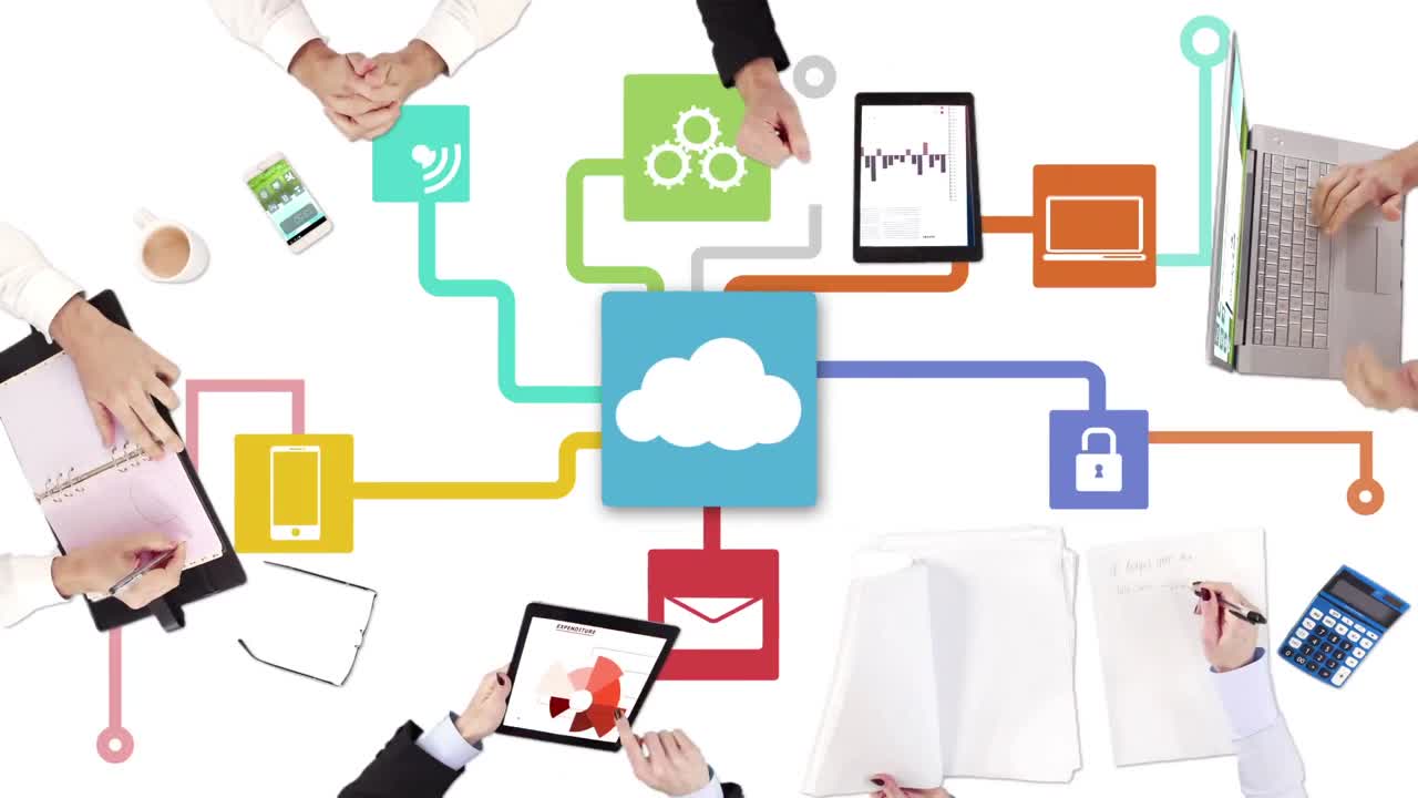 gente de negocios manos trabajando