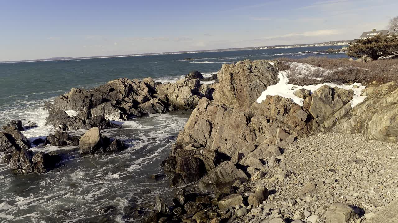 Waves and rocks at Kennebunkport, Maine