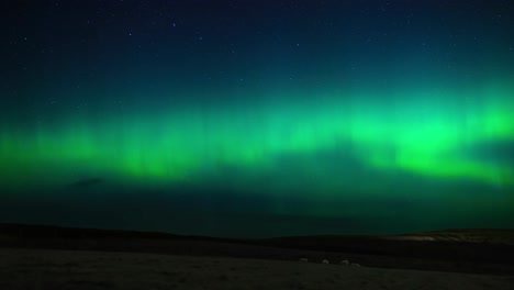 dynamic timelapse of the aurora borealis over fields of sheep in scotland