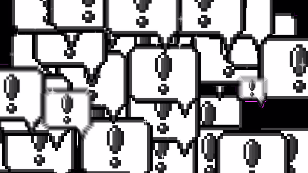 Pixel art pop up speech bubble icon exclamation mark Transitions. 1080p - 30 fps - Alpha Channel (5).mov