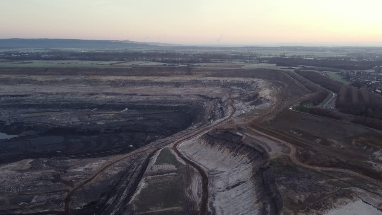 Aerial View of a Coal Mine Landscape