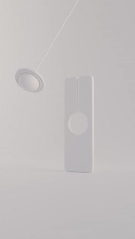 icono de péndulo blanco en 3d