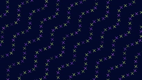 patrón dinámico en zigzag en azul y rojo sobre fondo oscuro